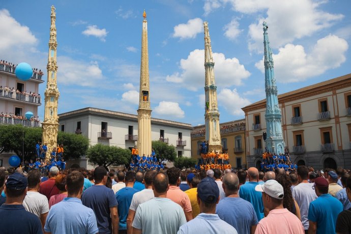 Quattro Gigli in piazza a Nola